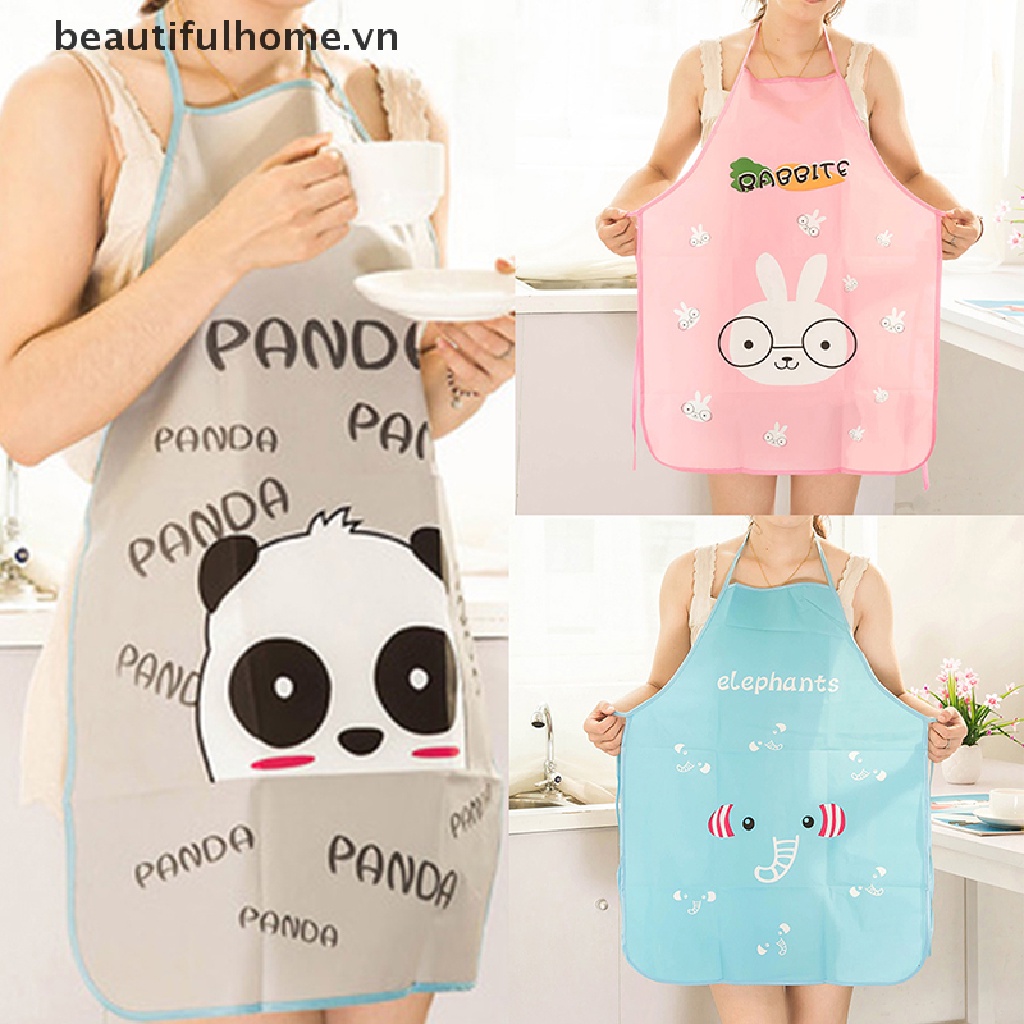 Tạp Dề Chống Thấm Nước In Họa Tiết Hoạt Hình Dễ Thương