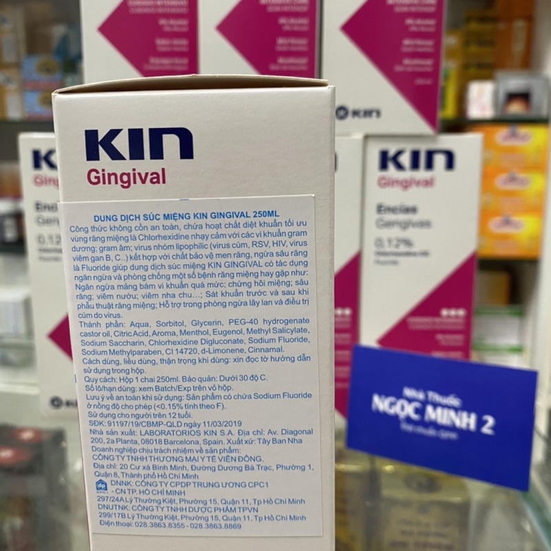 ✅ [Chính Hãng] KIN Nước Súc Miệng Diệt Khuẩn Kin Gingival Mouthwash 250ml ( mẫu mới)