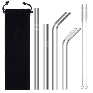 Bộ Ống Hút Inox Dài Xkajimax Kèm Cọ Vệ Sinh