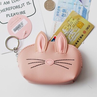 Móc Khóa Kiêm Ví Da Mèo Mini Dễ Thương