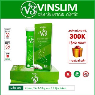 Vinslim V3 Viên Sủi Giảm Cân nhanh cấp tốc an toàn detox không phải thuốc giảm cân