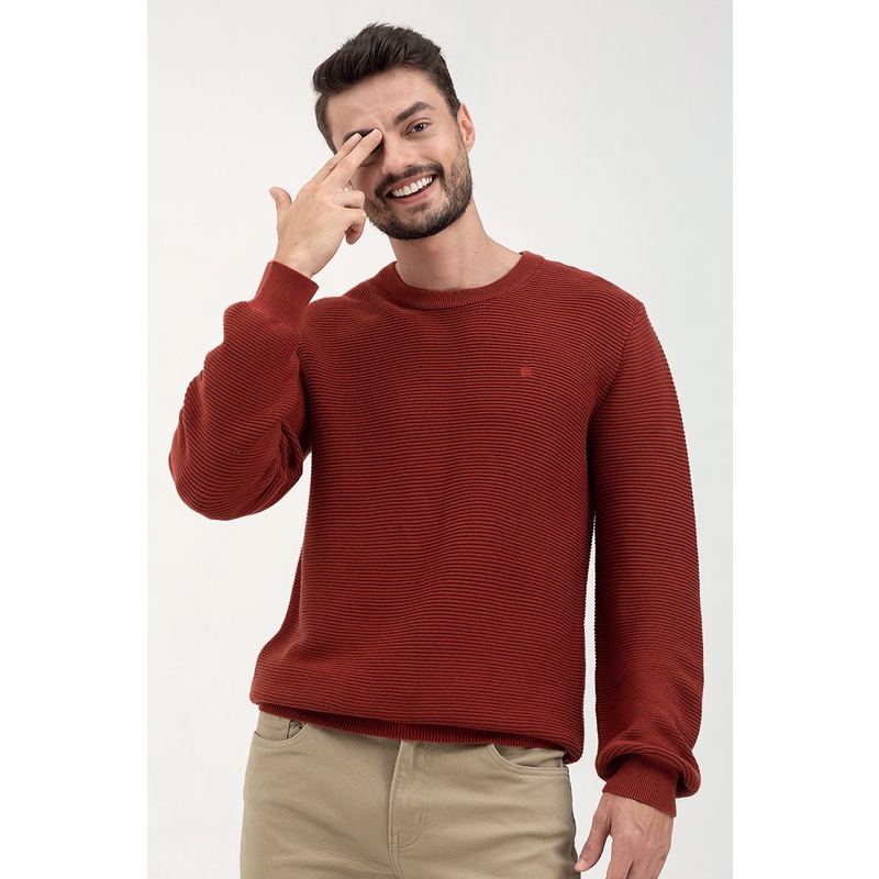 Áo len nam cổ tròn tay dài  , mềm mại, giữ nhiệt tốt John Henry - SW21FH06P-LB