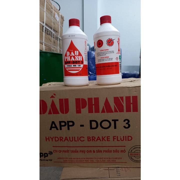 Dầu phanh APP-DOT3 chai 1 lit loại tốt và thông dụng nhất