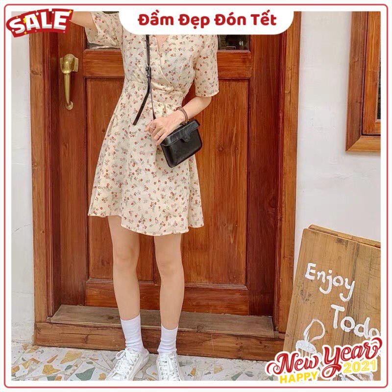 Đầm xinh Summer Dress hoạ tiết Hoa nhí chất voan mát kèm lớp lót trong ,thiết kế nơ sau lưng có khoá kéo | BigBuy360 - bigbuy360.vn