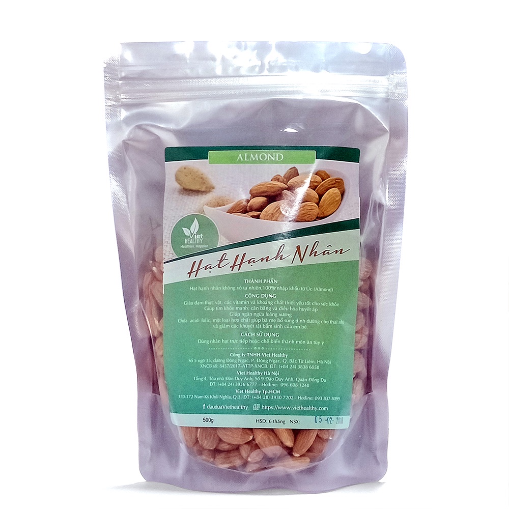 Hạt hạnh nhân Viet Healthy 500g