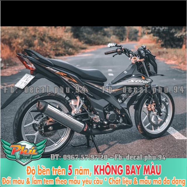 Tem rời Sonic Đen nhám mẫu mới 2020 -1