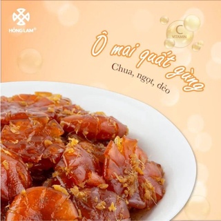 Ô mai quất gừng - xí muội hồng lam - hộp 200g/300g/500g