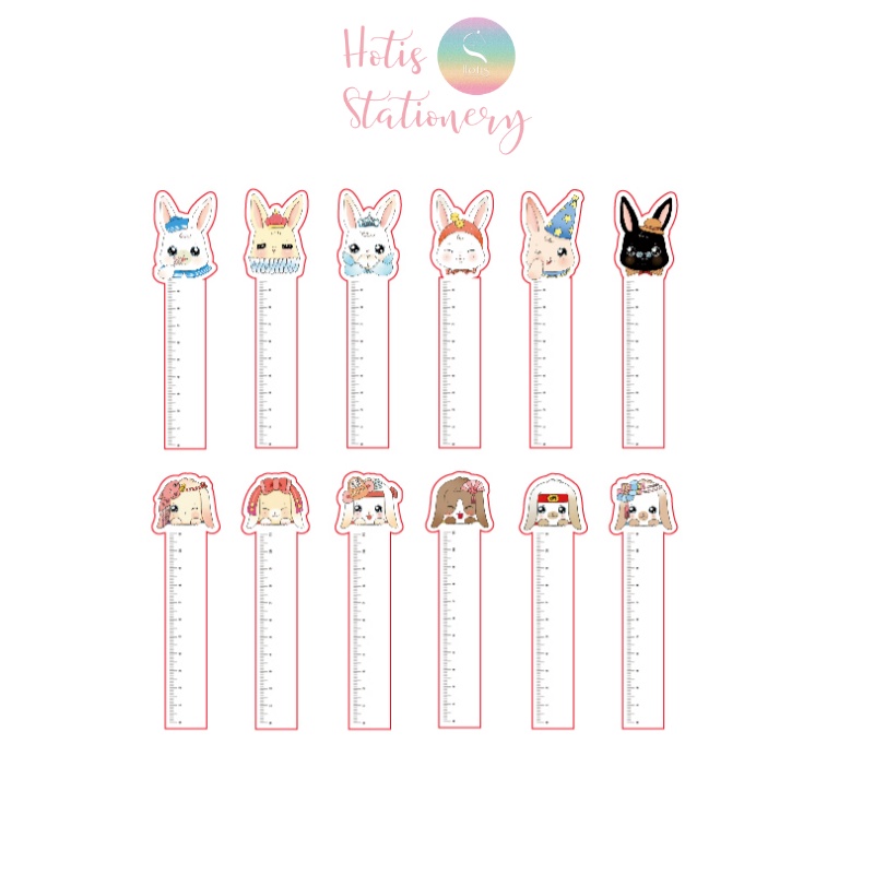 [HOTIS] Bookmark thước kẻ đánh dấu sách hình thỏ kawaii - Hộp 30 thẻ, có tách set lẻ