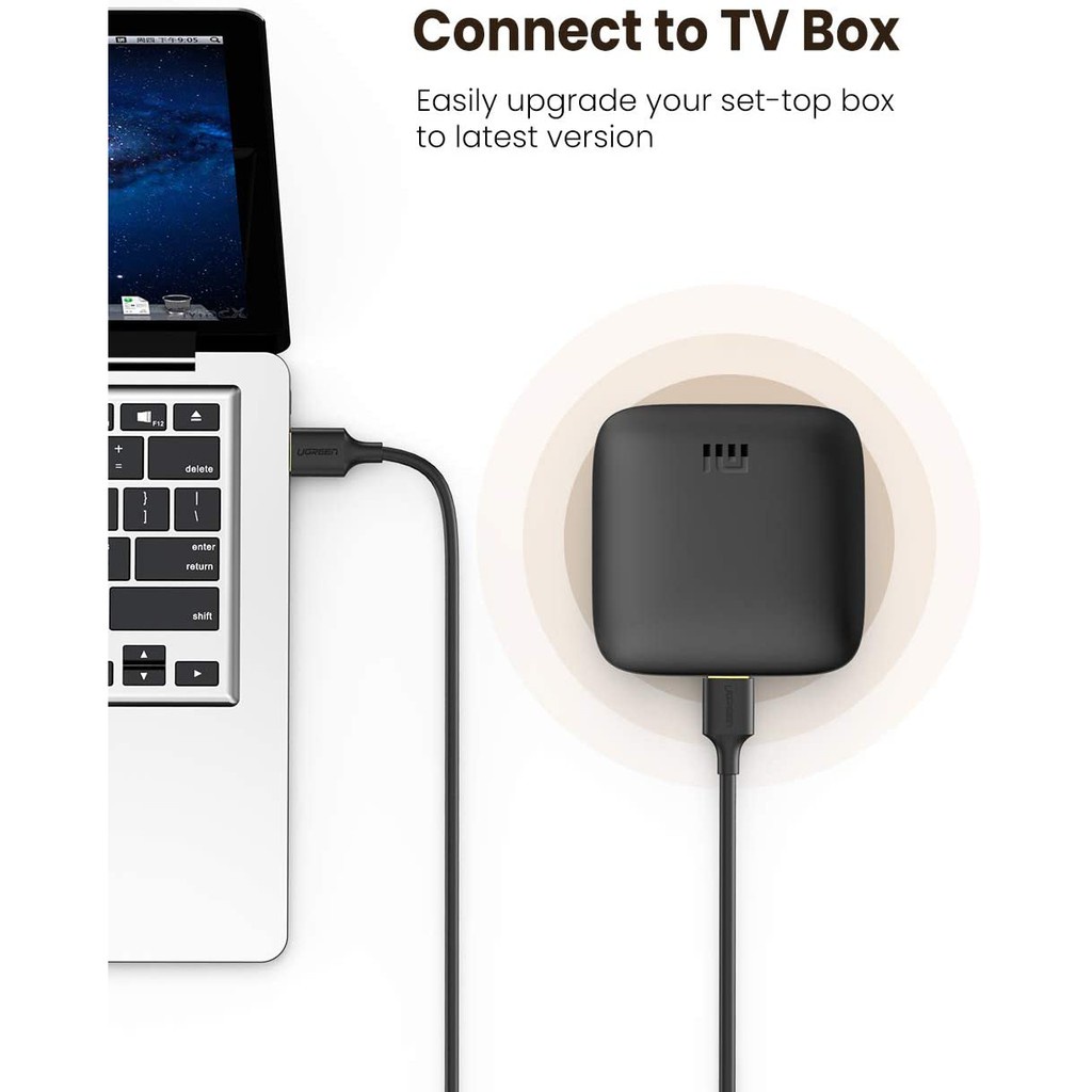 Dây USB 3.0 đực sang đực mạ vàng, dây dạng tròn, độ dài từ 0.5-2m UGREEN US128