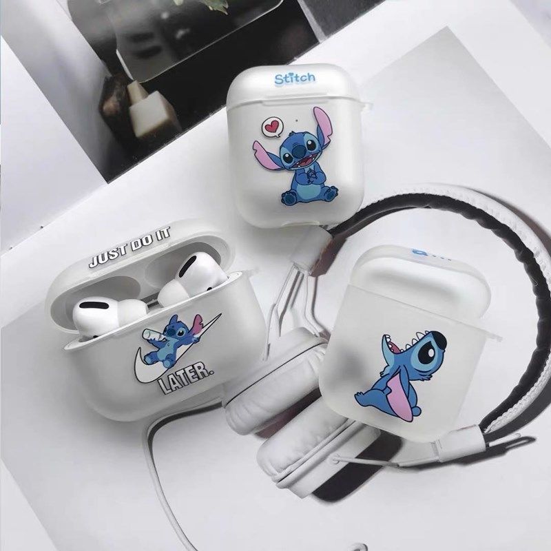 Bảo Vệ Vỏ Bảo Vệ Hộp Sạc Tai Nghe Airpods 1 / 2 Pro3 Hình Stitch Hoạt Hình Sáng Tạo