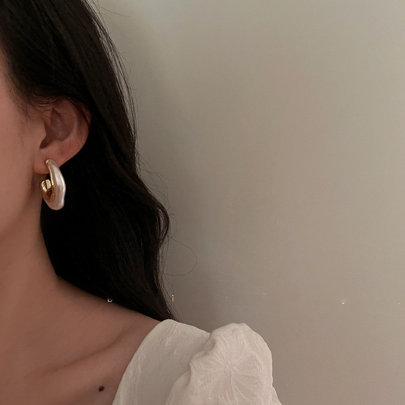 Bông Tai Ngọc Trai Trắng Sang Trọng Thời Trang Cao Cấp