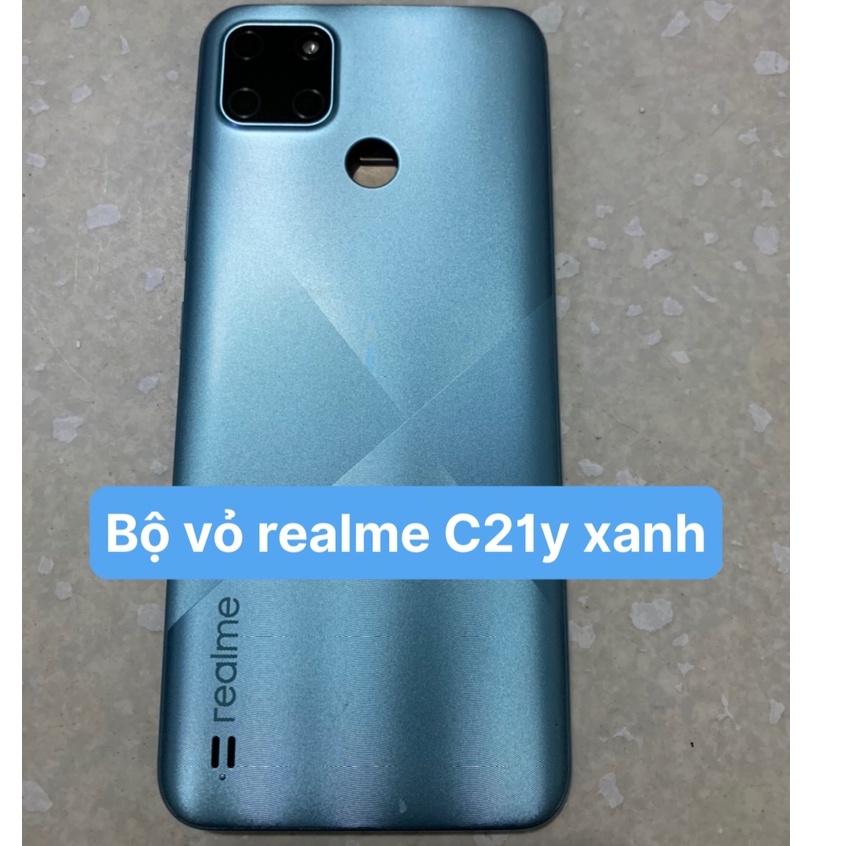 Bộ vỏ zin new Realme C21Y (gồm lưng vỏ, xương, phím, kính camera)