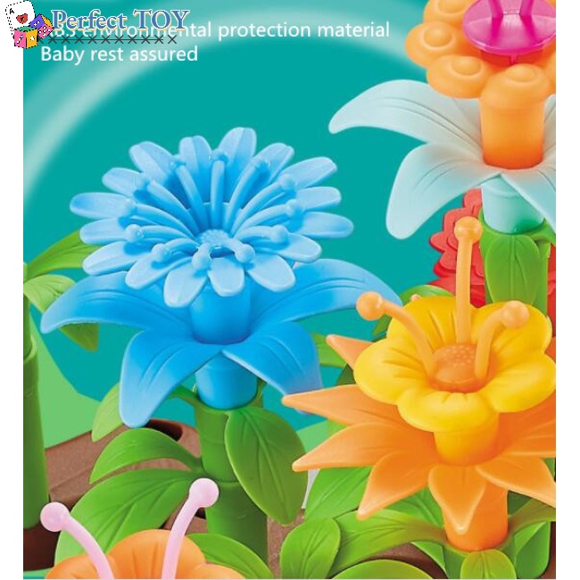 Bộ Đồ Chơi Xây Nhà Cắm Hoa Sân Vườn Cho Bé Gái