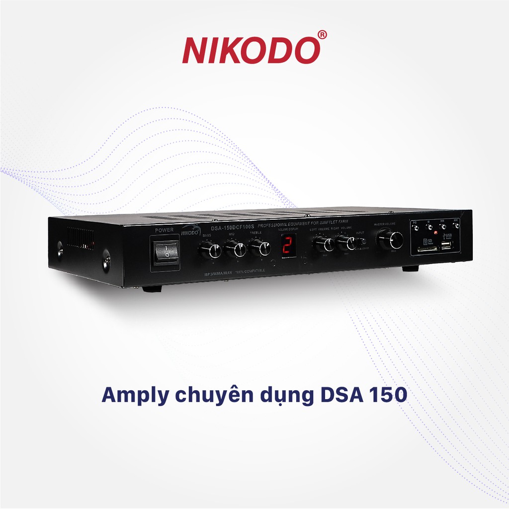 Amply Nikodo DSA 150 nhập khẩu chính hãng, chuẩn Malaysia, tải 150 loa ru/Âm li cho nhà nuôi yến