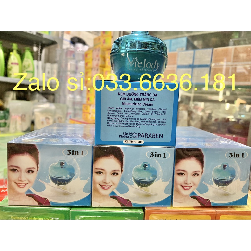 [chính hãng-giá sỉ] kem MELODY dưỡng trắng da-giữ ẩm-mềm mịn da hủ 12G