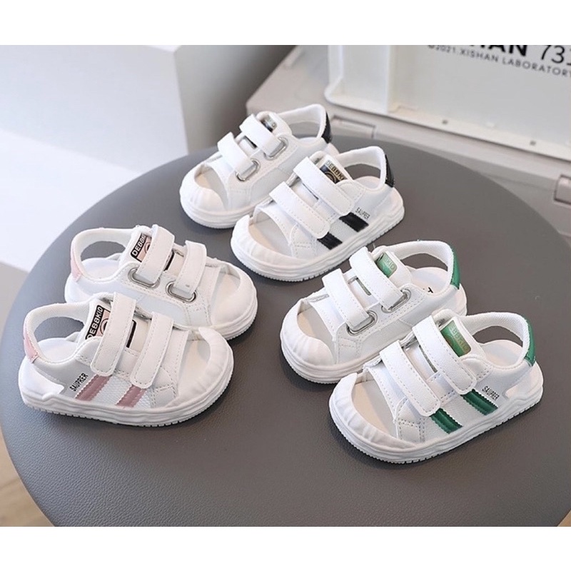 Giầy sandal thể thao cho bé trai, bé gái - dép quai hậu chống vấp bảo vệ chân đế êm có 2 quai dán lưới thoáng khí A203