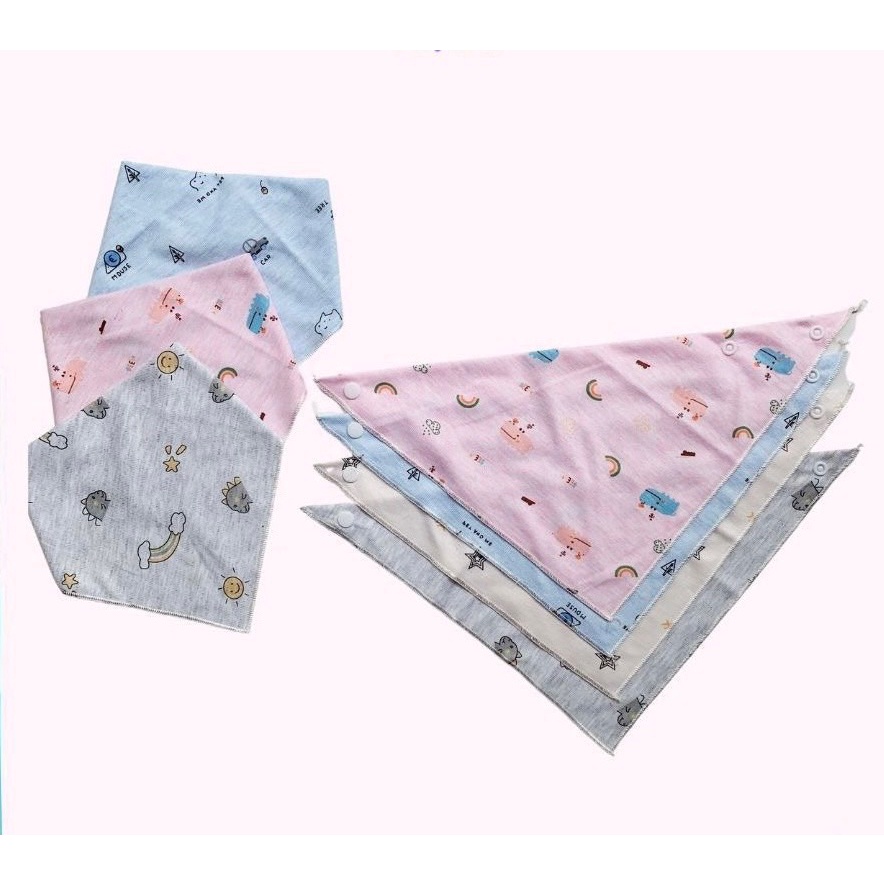 Set 10 yếm tam giác quàng cổ vải nỉ cho bé, Khăn quàng cổ mùa đông giữ ấm cho bé