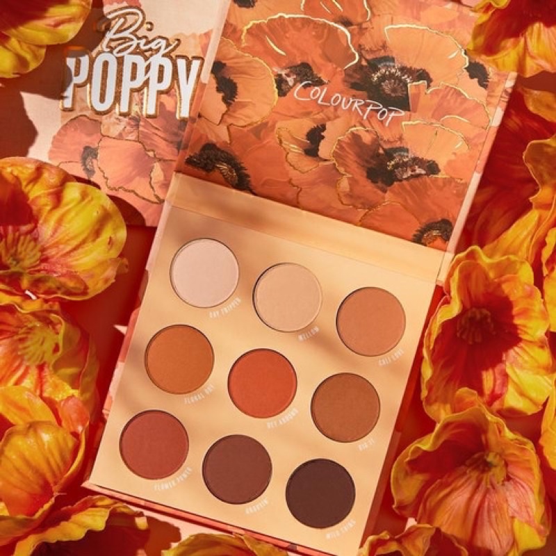 Bảng Phấn Mắt Colourpop Big Poppy Pressed Powder Palette sale 75% (Bill Mỹ - Có Sẵn)