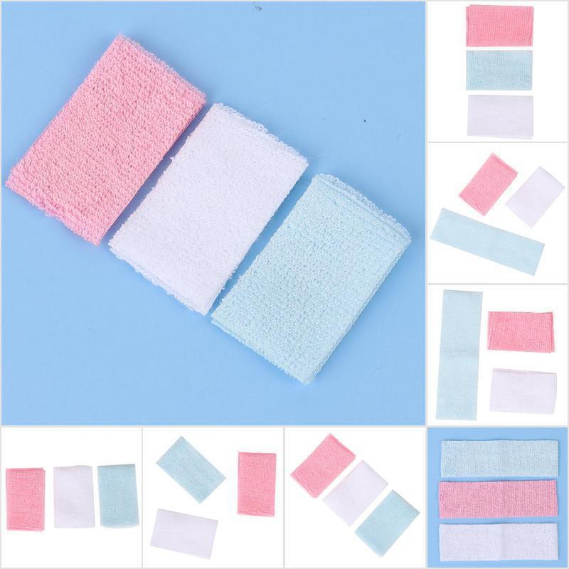 [HoMSI] 3Pcs 1/12 Dollhouse Miniature Accessories Mini Bathroom Hand Towel Model Toys SUU