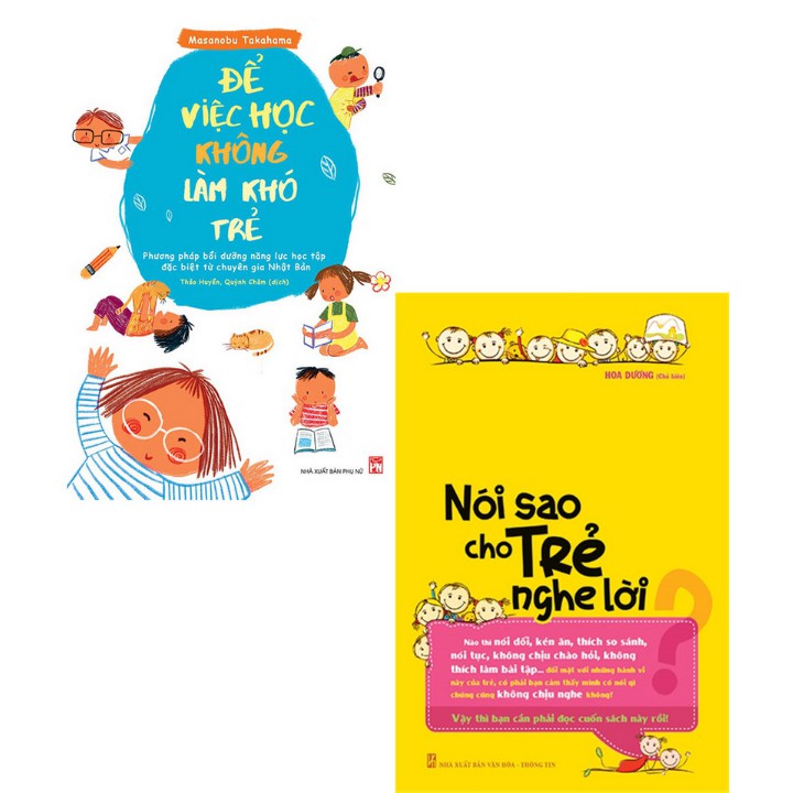 Sách - Combo Nói sao cho trẻ nghe lời + Để việc học không làm khó trẻ (bộ 2 cuốn)
