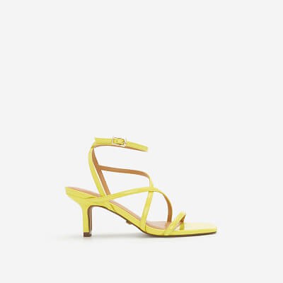 Vascara Giày Sandal Cao Gót Quai Mảnh - SDN 0666 - Màu Vàng Neon