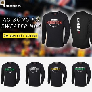 Áo bóng rổ dài tay NBA - Mặc khi khởi động, tập luyện trời lạnh, chất cotton 11.11