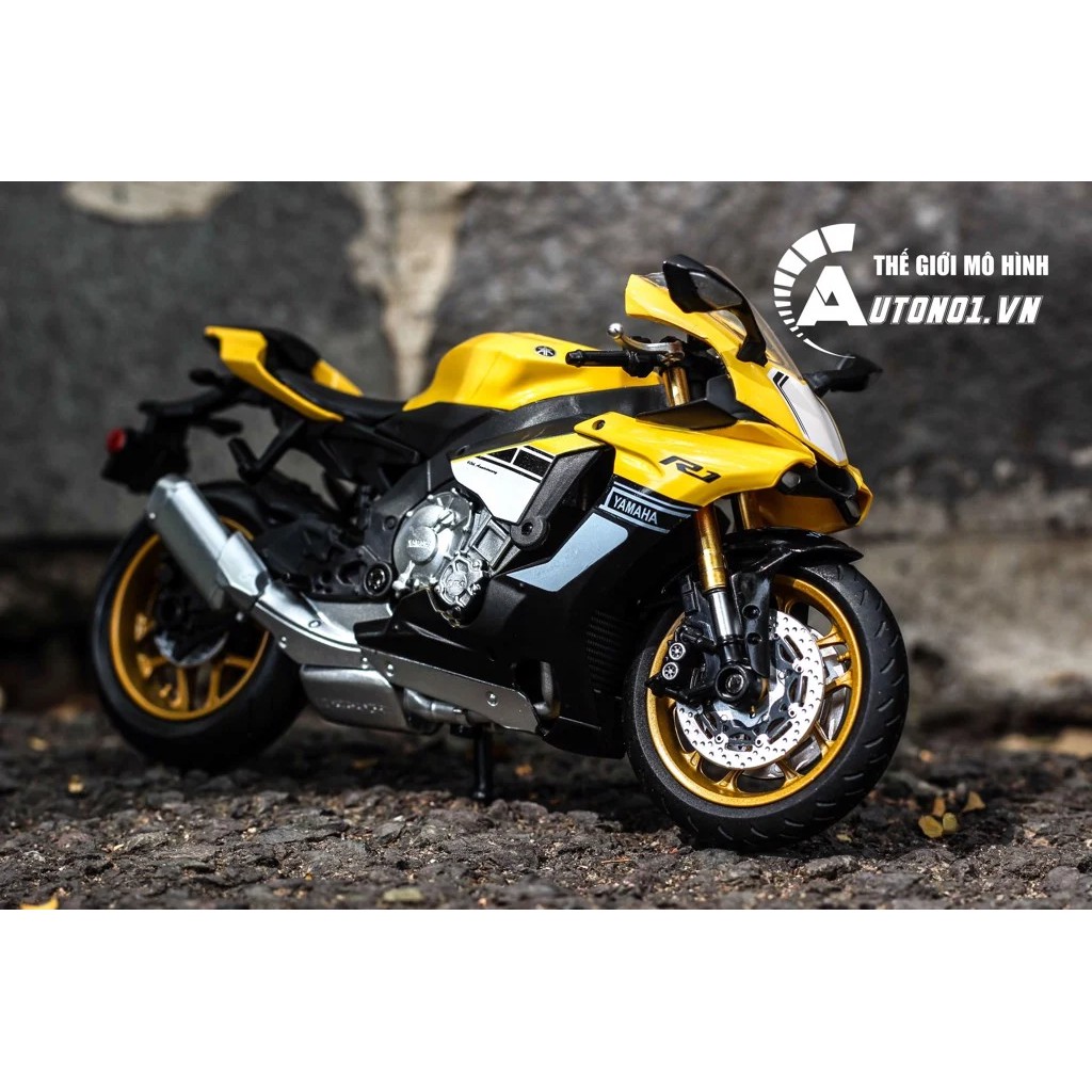 MÔ HÌNH YAMAHA YZF R1 60TH YELLOW 1:12 MSZ 7225
