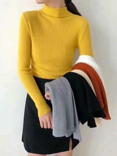 Áo len nữ cổ 3 phân