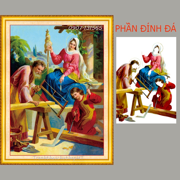 Tranh đính đá Gia đình Chúa VS461: 56*75cm - tự đính