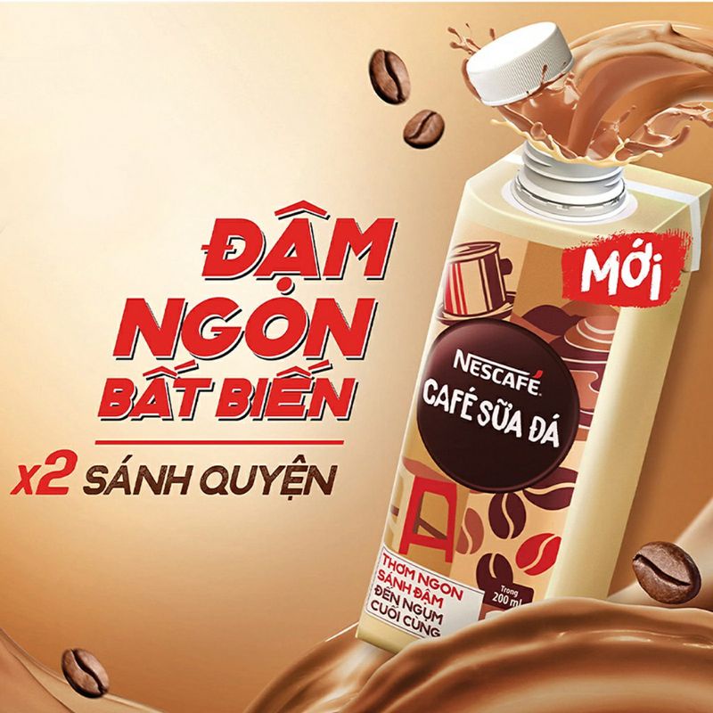 cà phê uống liền NESCAFÉ caff sữa đá 180ml