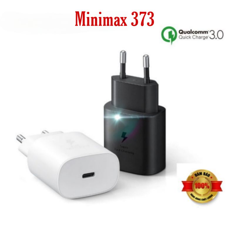 [Zin] Sạc nhanh SS 25W  zin (Kèm cáp SS 2 đầu type C zin) - tặng kèm đèn led Usb siêu cute.