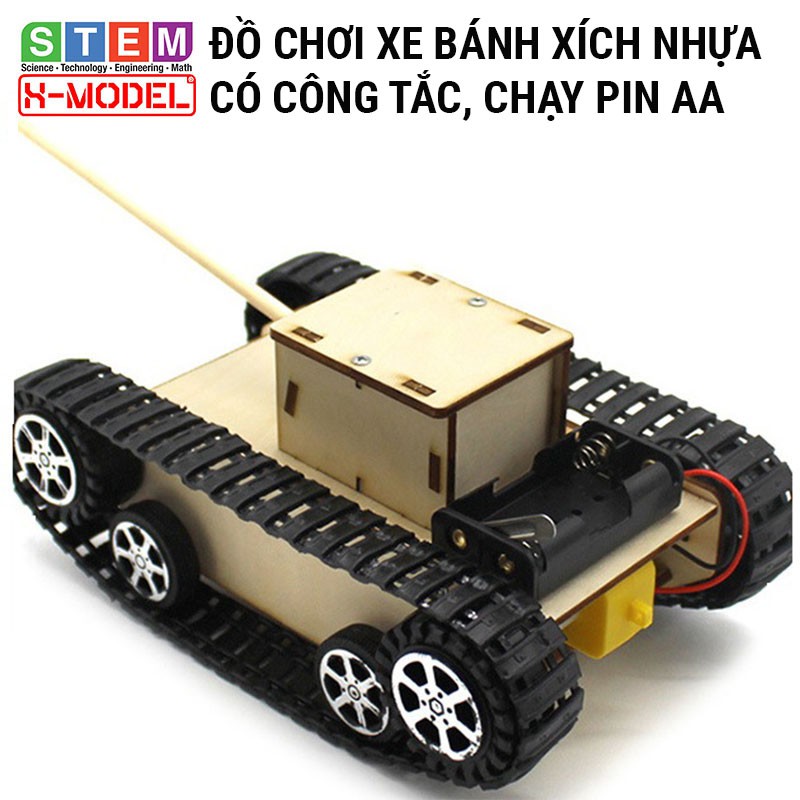 Đồ chơi thông minh, sáng tạo STEM xe đồ chơi bánh xích truyền động bánh xe X-MODEL ST13 cho bé, [Giáo dục STEM, STEAM]