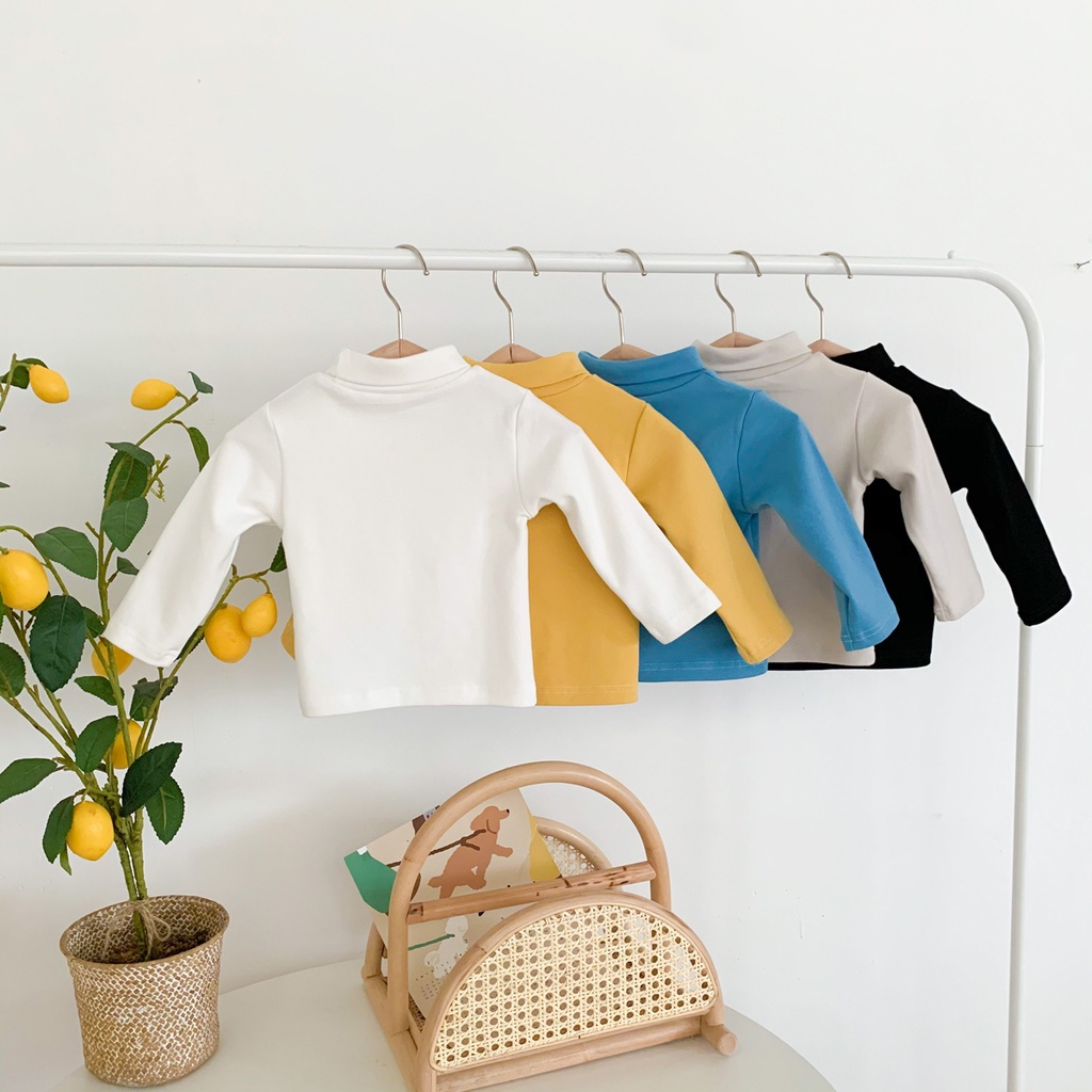 Áo Sơ Mi Cotton Tay Dài Thời Trang Mùa Thu Cho Bé Sơ Sinh