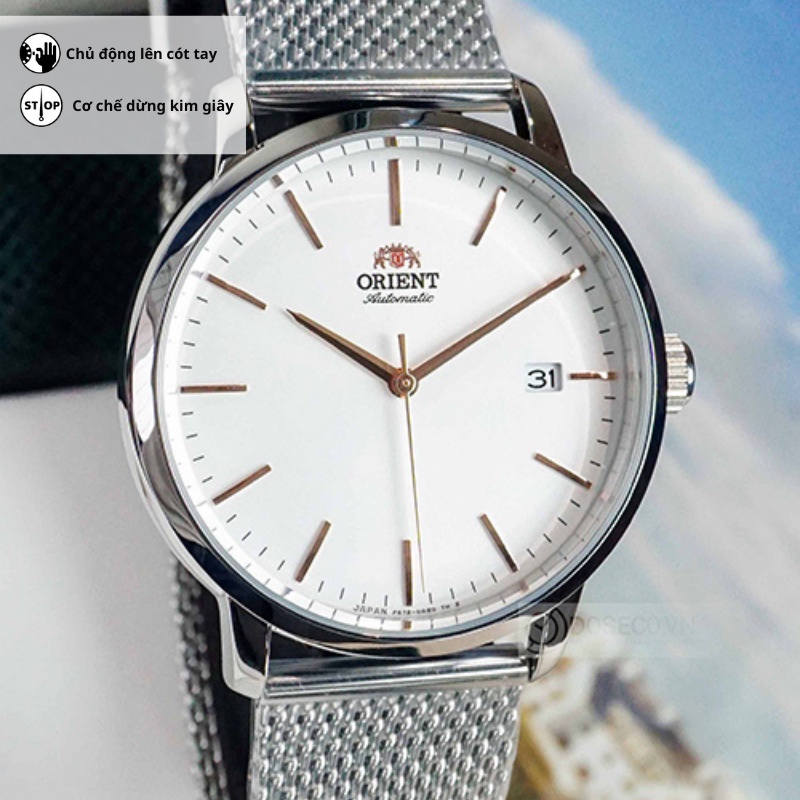 Đồng hồ nam Orient Classic RA-AC0E cơ chống nước 10 ATM mặt kính cường lực dây thép cao cấp chính hãng