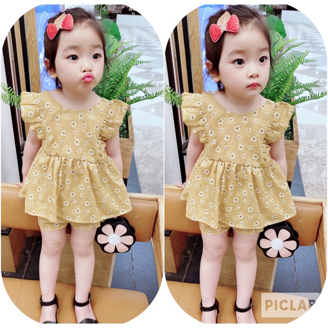 Bộ váy hoa siêu xinh, kute cho bé gái