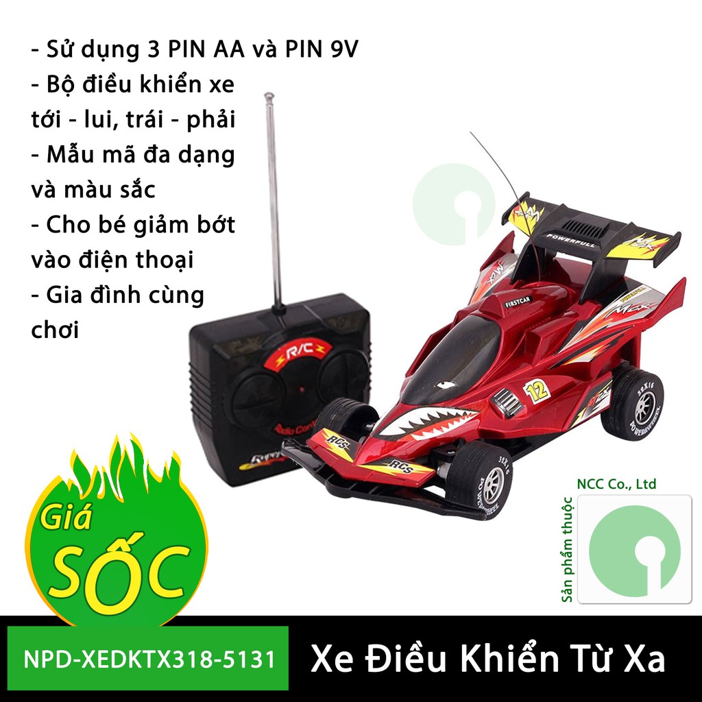 Xe đua điều khiển từ xa - giúp bé quên mải mê game - Gia đình cùng vui (Màu ngẫu nhiên)