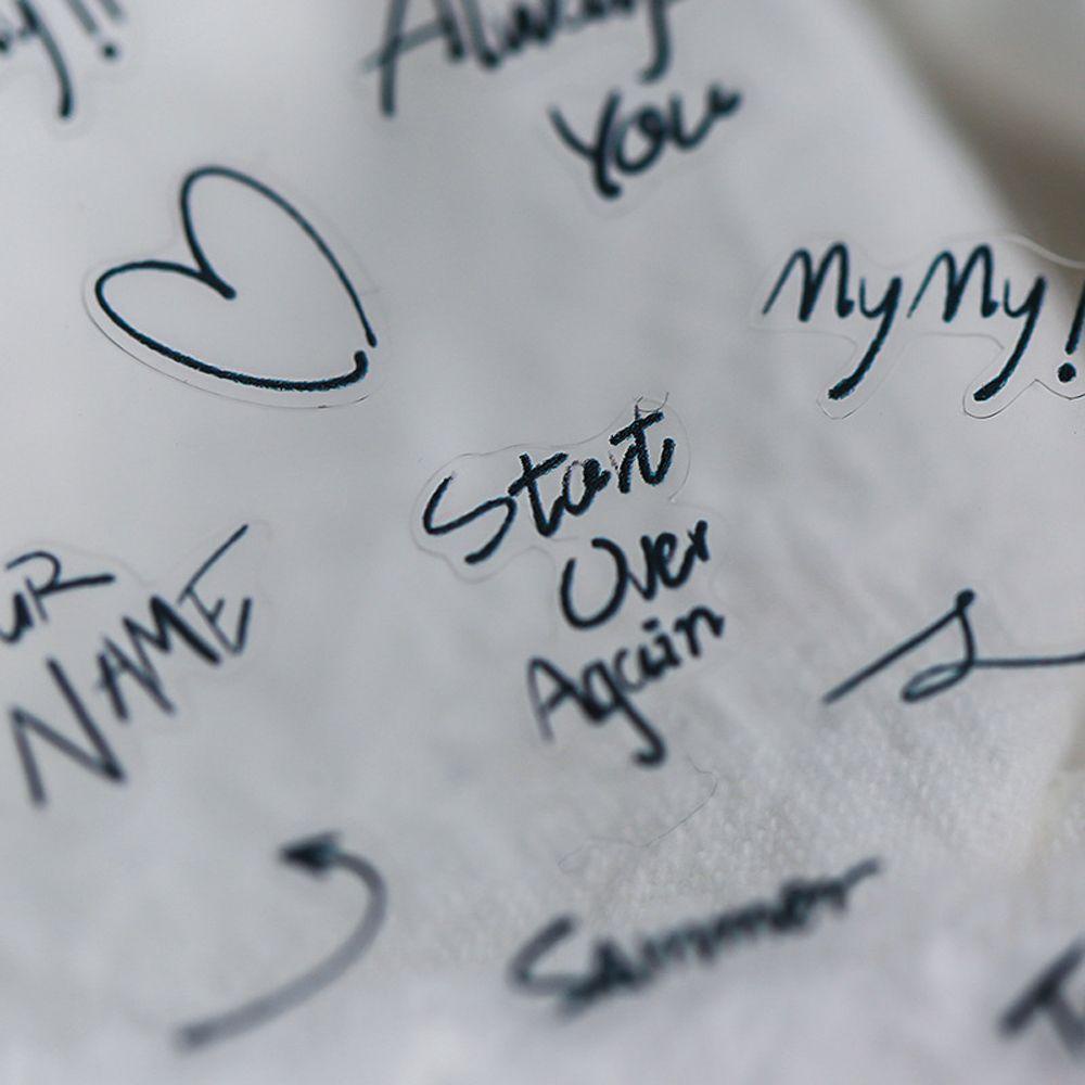 Miếng Dán Trang Trí Móng Tay Họa Tiết Chữ Và Mặt Trăng 5D DIY