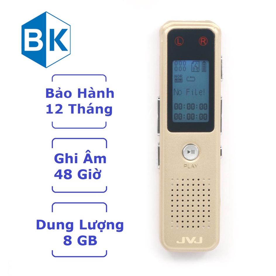 Máy ghi âm Chuyên nghiệp JVJ DVR J320 8GB Chính hãng, chuyên dụng cho các Nhà Báo, Phóng viên, học tập, giải trí tiện lợ