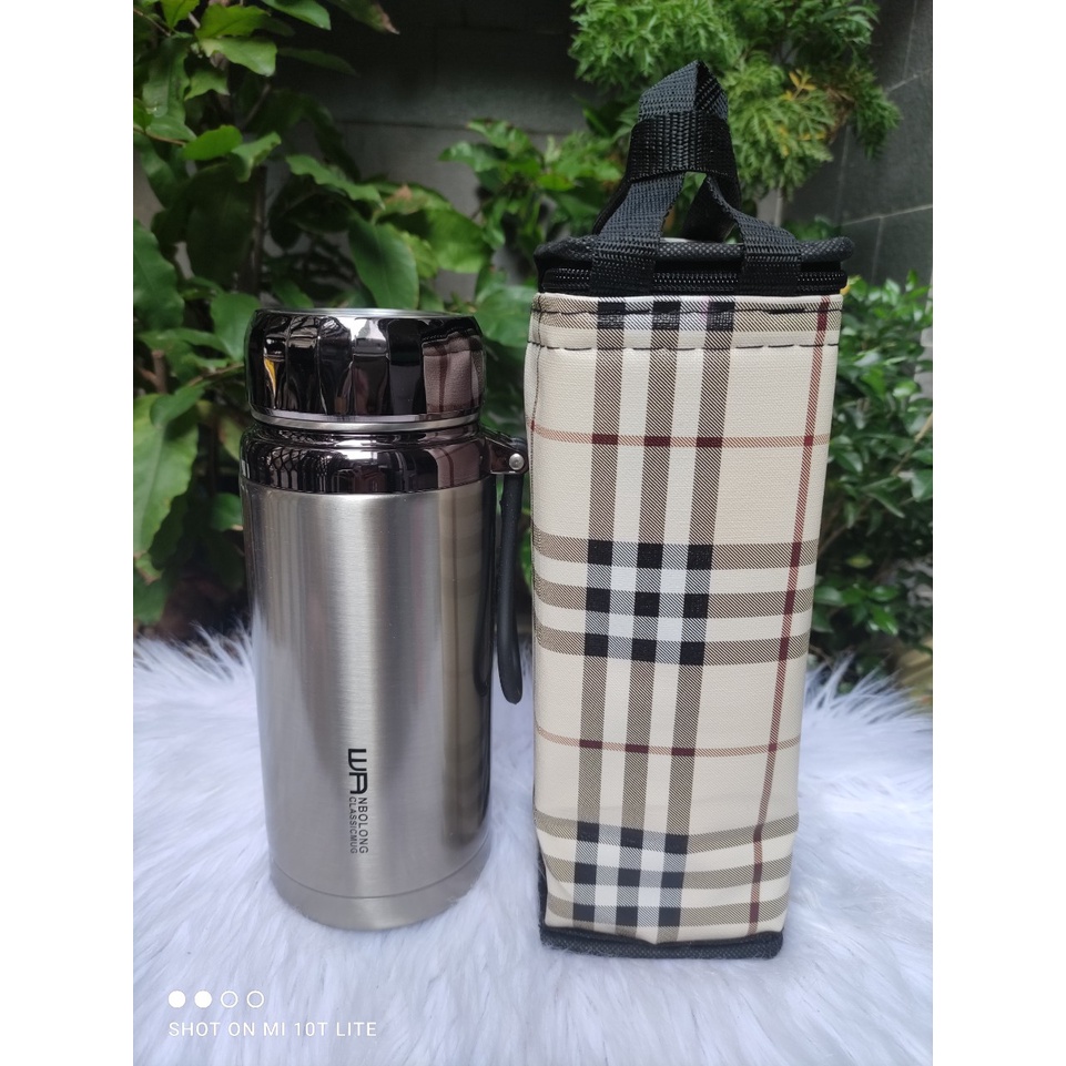 Combo bình giữ nhiệt 1200ml nắp titan+túi Da Hàn Quốc - Mã ĐNX1L2