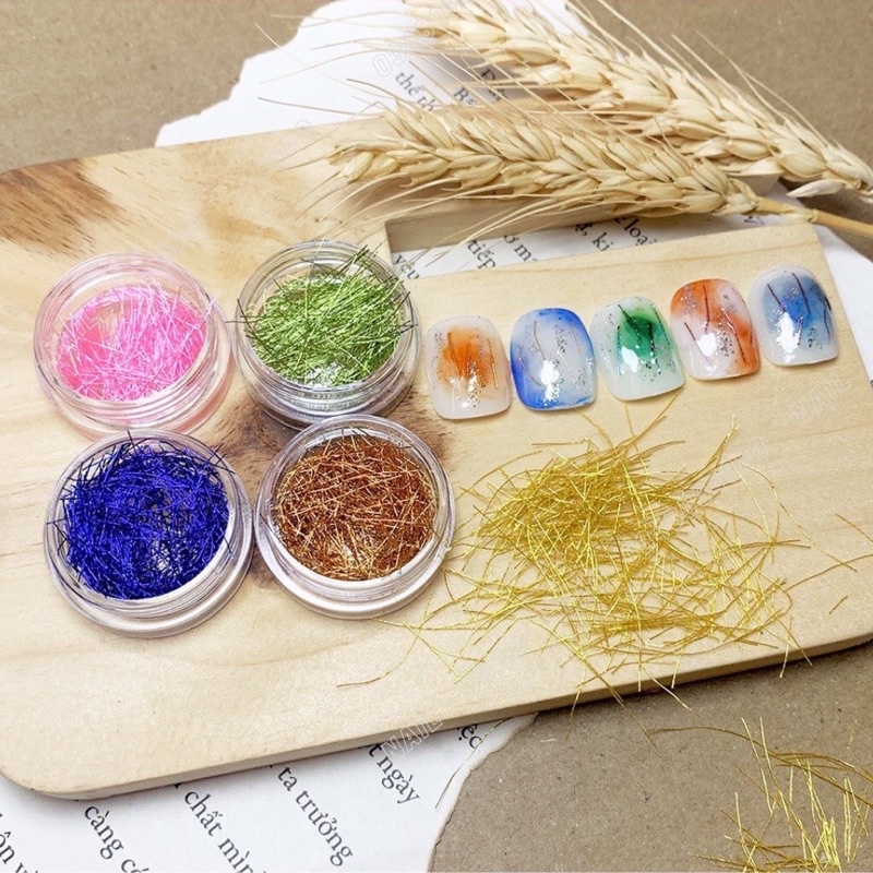 Nhũ sợi tóc 12 hũ ẩn gel Nail siêu đẹp