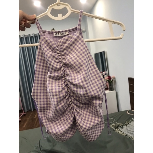 Áo Zara Auth Kẻ Tím