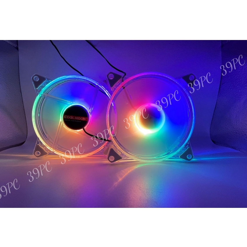 Fan Tản Nhiệt Làm Mát Máy Tính 8cm, 12cm 5 Màu, Rainbow, fan RGB New - Có Kèm Ốc