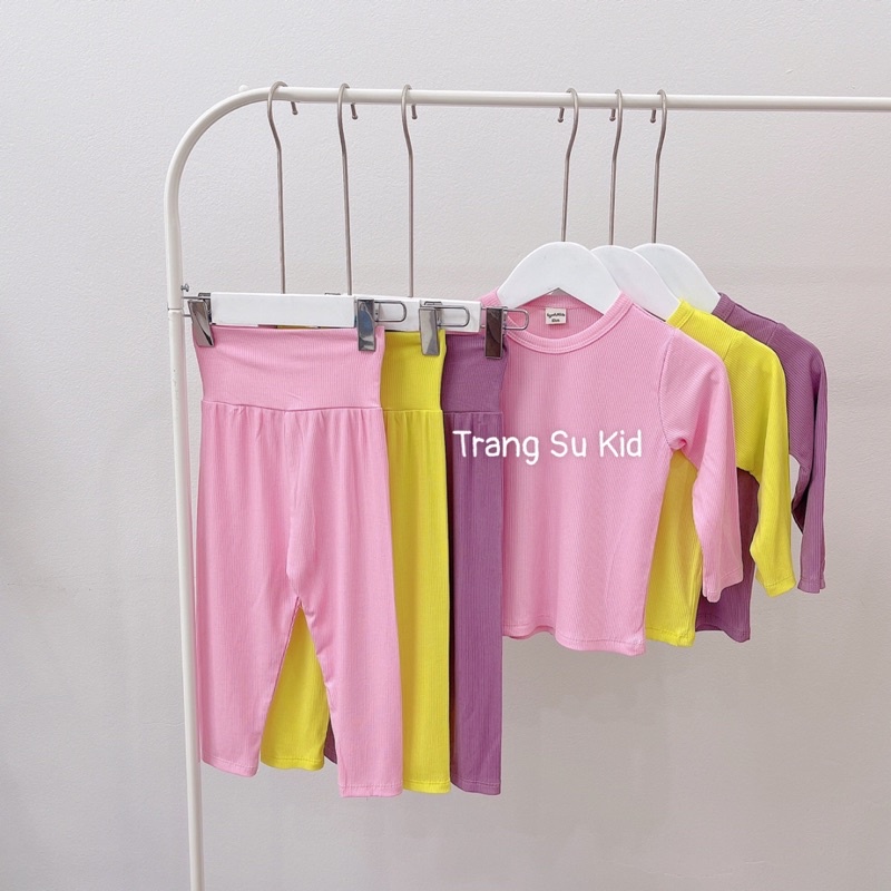 COMBO 3 BỘ TĂM LẠNH CẠP CAO CHO BÉ TRAI, BÉ GÁI. SET 3 BỘ THUN DÀI TAY THU ĐÔNG CẠP CAO GIỮ NHIỆT CHO BÉ.