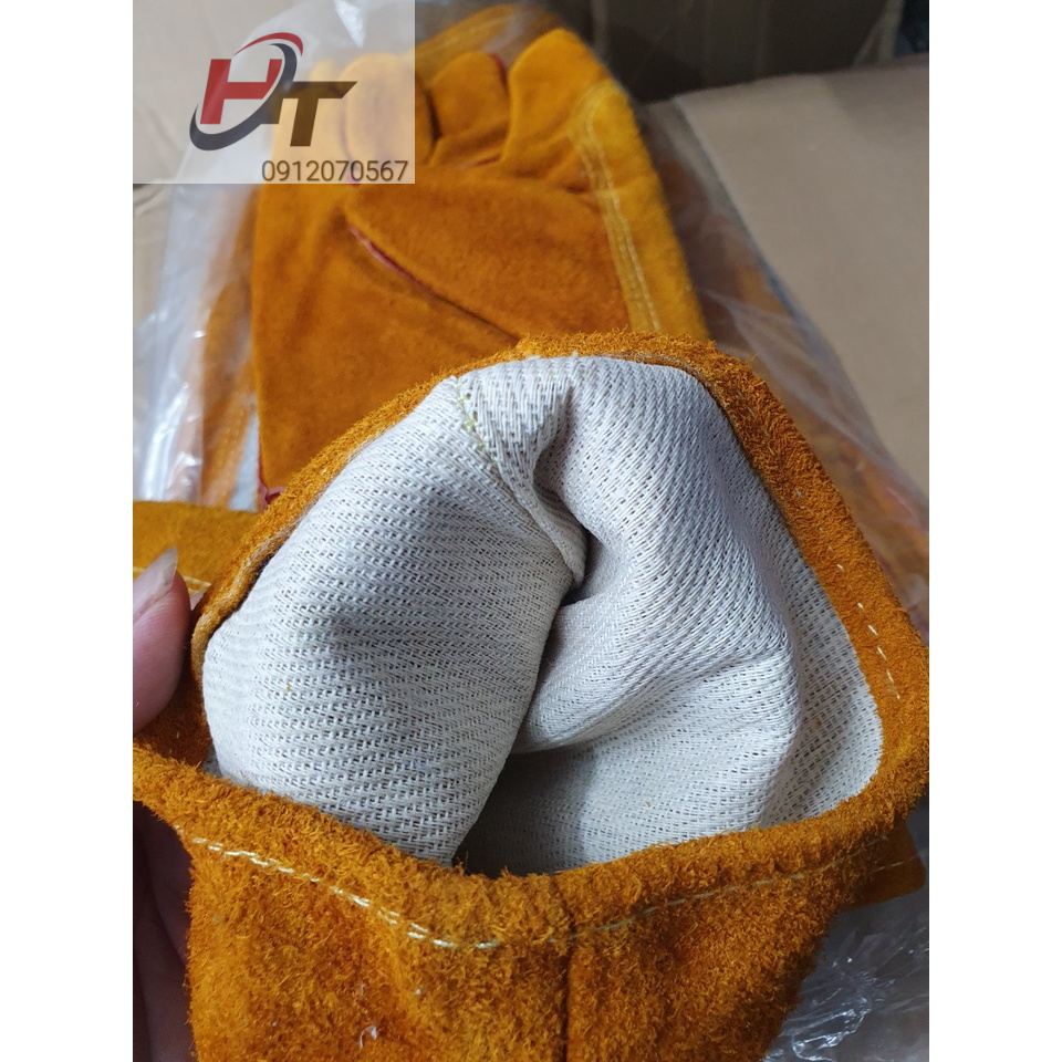 Găng tay hàn ELENFAN WELD  Bao tay hàn da lộn, chống cháy, chịu nhiệt/tia lửa văng bắn, lớp lót chống hầm bí