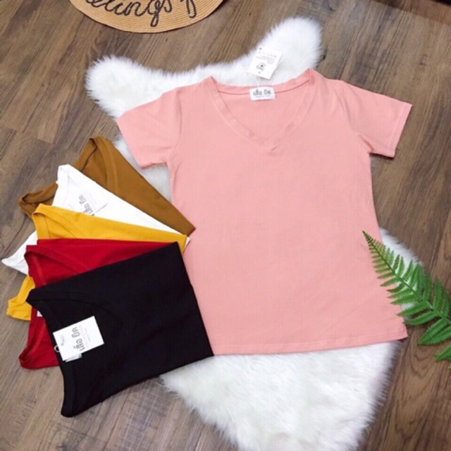 ÁO THUN THÁI NỮ BODY CỔ TIM TAY NGẮN CAO CẤP | WebRaoVat - webraovat.net.vn