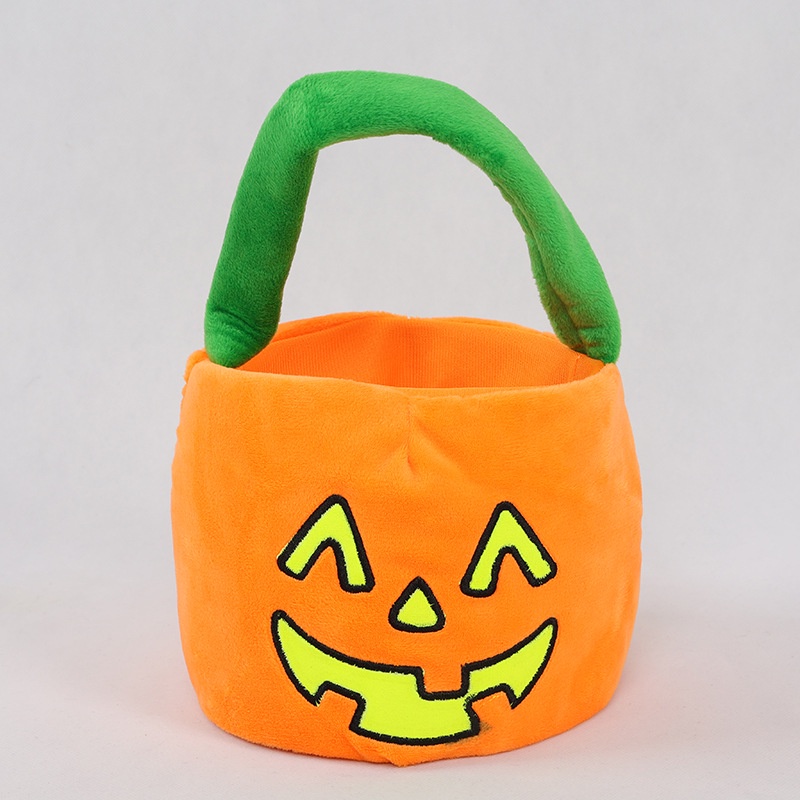 Mới Giỏ Đựng Kẹo Halloween Hình Quả Bí Ngô Nhồi Bông Ngộ Nghĩnh