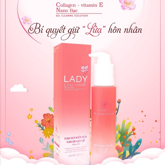 Dung dịch vệ sinh cao cấp LADY - Dung dịch vệ sinh phụ nữ (150ml) giúp cô bé luôn thơm sạch thoáng tự tin suốt ngày dài