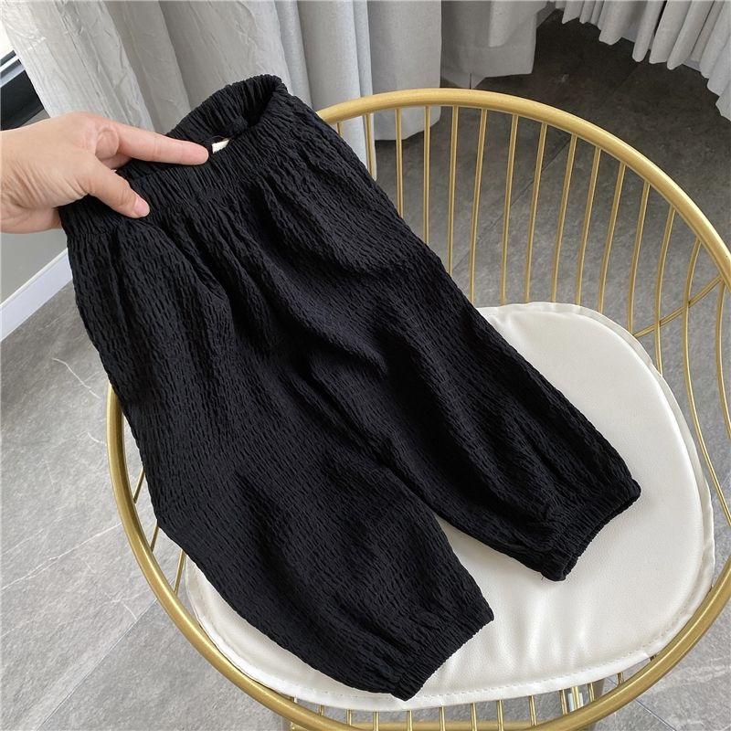 Quần Dài Vải Cotton Jacquard Màu Trơn Thoải Mái Chống Muỗi Thời Trang Mùa Hè Hàng Mới Cho Bé Gái 2022