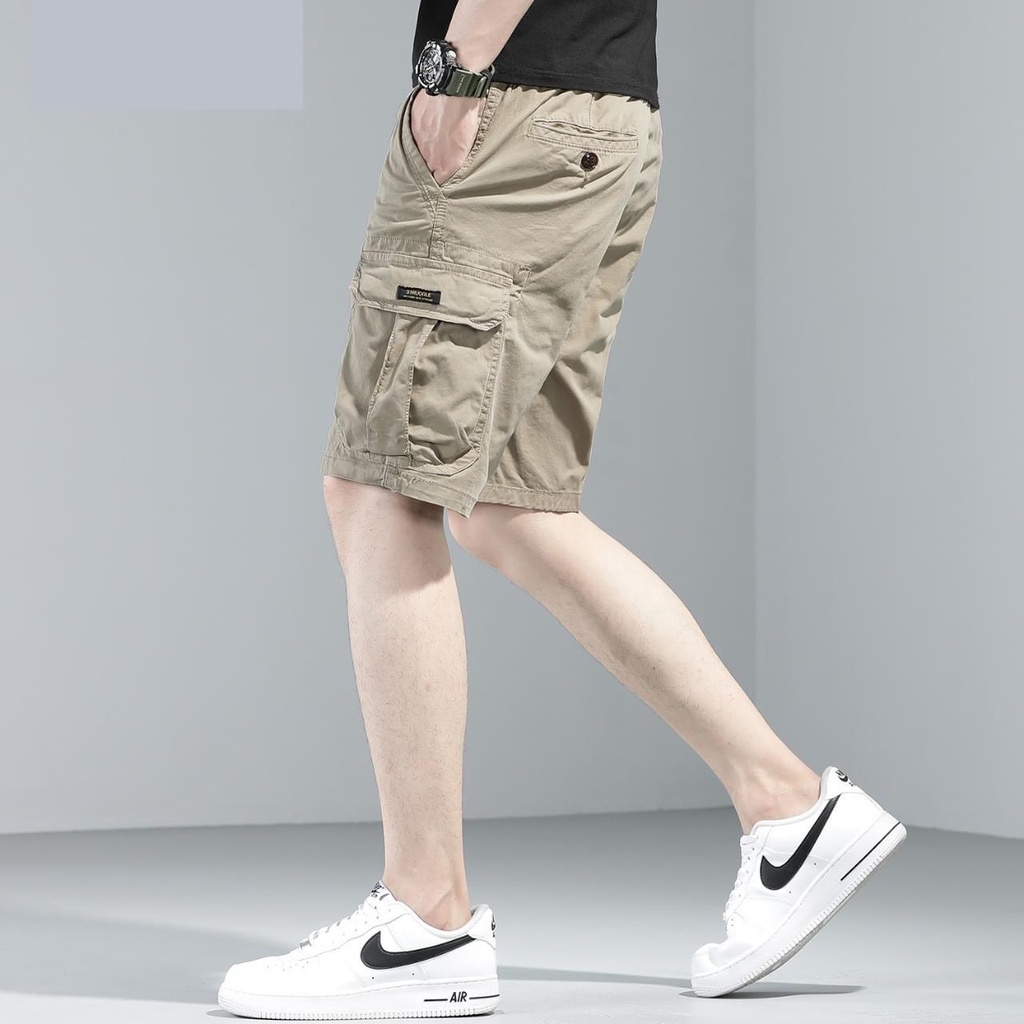 Quần Short Kaki Nam Túi Hộp Cao Cấp Co Giãn Thoải Mái