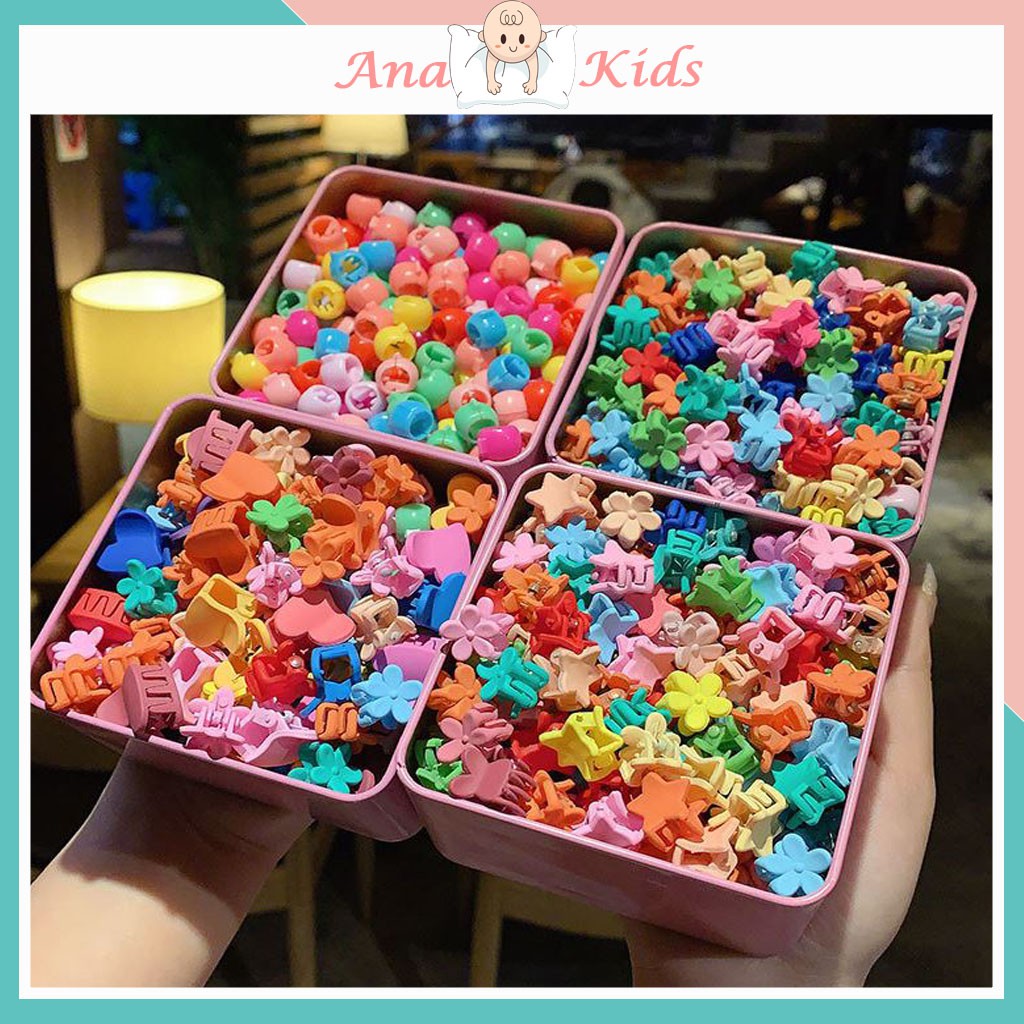 Set 10 Kẹp Tóc Càng Cua Mini Nhiều Màu Cho Bé Gái